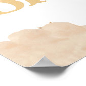 Beer in de mand Goud Beige Baby shower Welkom Poster (Hoek)