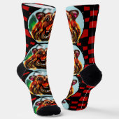 Beer in de mok Wooden Box Sign. van de tweetone-bo Sokken (Gebogen)