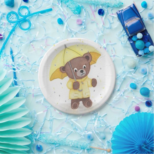 Beer in de regen papieren bordje (Feest)