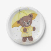 Beer in de regen papieren bordje (Voorkant)