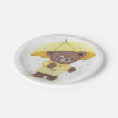 Beer in de regen papieren bordje (Gekanteld)