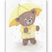 Beer in de regen sticker (Voorkant)