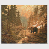 Beer in de Rocky Mountainsbeer, bruin, dierlijk, g Cadeaupapier (Vlak)