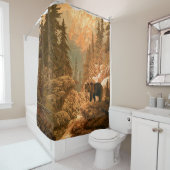 Beer in de Rocky Mountainsbeer, bruin, dierlijk, g Douchegordijn (In situ)