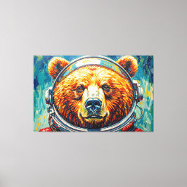 BEER IN DE RUIMTE-3 CANVAS AFDRUK