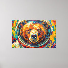 BEER IN DE RUIMTE-5 CANVAS AFDRUK