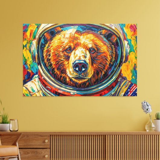 BEER IN DE RUIMTE-5 CANVAS AFDRUK (Insitu (Woonkamer))