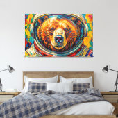 BEER IN DE RUIMTE-5 CANVAS AFDRUK (Insitu (Slaapkamer))