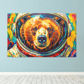 BEER IN DE RUIMTE-5 CANVAS AFDRUK (Insitu (Houten vloer))