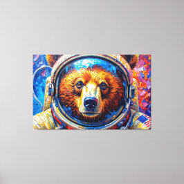 BEER IN DE RUIMTE-6 CANVAS AFDRUK