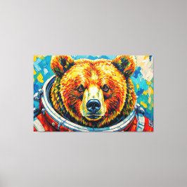 BEER IN DE RUIMTE-7 CANVAS AFDRUK