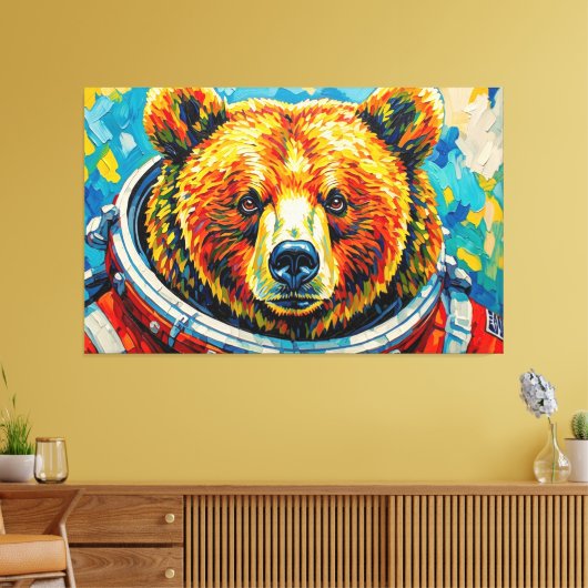 BEER IN DE RUIMTE-7 CANVAS AFDRUK (Insitu (Woonkamer))