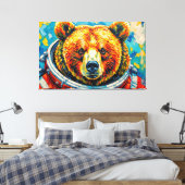 BEER IN DE RUIMTE-7 CANVAS AFDRUK (Insitu (Slaapkamer))