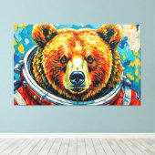 BEER IN DE RUIMTE-7 CANVAS AFDRUK (Insitu (Houten vloer))