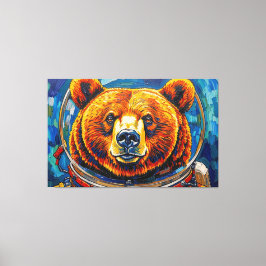 BEER IN DE RUIMTE-8 CANVAS AFDRUK