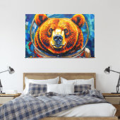 BEER IN DE RUIMTE-8 CANVAS AFDRUK (Insitu (Slaapkamer))