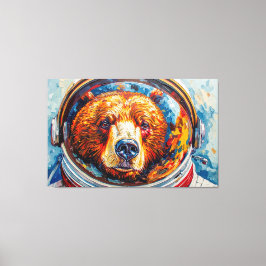 BEER IN DE RUIMTE-9 CANVAS AFDRUK