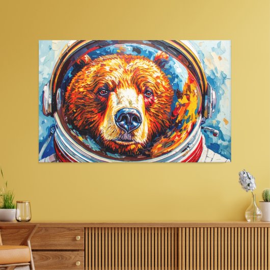 BEER IN DE RUIMTE-9 CANVAS AFDRUK (Insitu (Woonkamer))