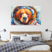 BEER IN DE RUIMTE-9 CANVAS AFDRUK (Insitu (Slaapkamer))