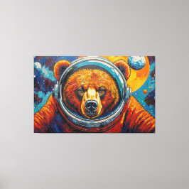 BEER IN DE RUIMTE CANVAS AFDRUK