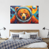 BEER IN DE RUIMTE CANVAS AFDRUK (Insitu (Slaapkamer))