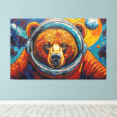 BEER IN DE RUIMTE CANVAS AFDRUK (Insitu (Houten vloer))