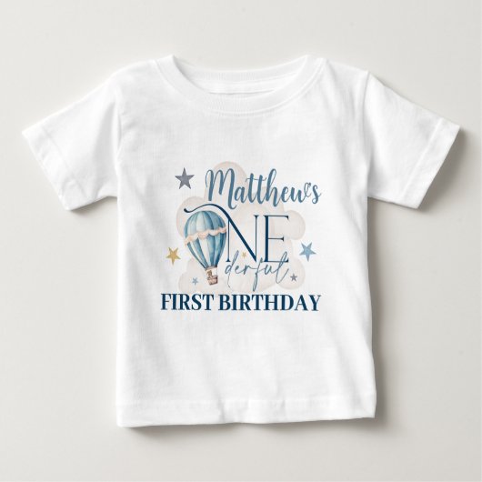 Beer in een Ballon Baby Fine Jersey T-Shirt (Voorkant)
