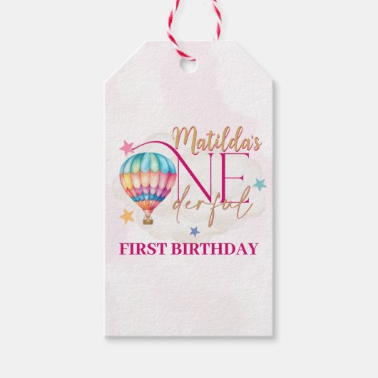 Beer in een ballon Luxe Matte Gift Labels Cadeaulabel (Voorkant)