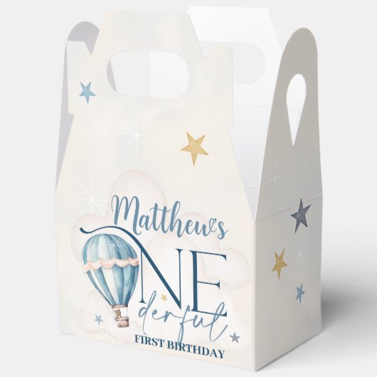 Beer in een ballon ONEderful 1st Birthday Party Bo Bedankdoosjes (Open)