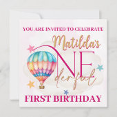 Beer in een ballon uitnodigingen op maat (Voorkant)