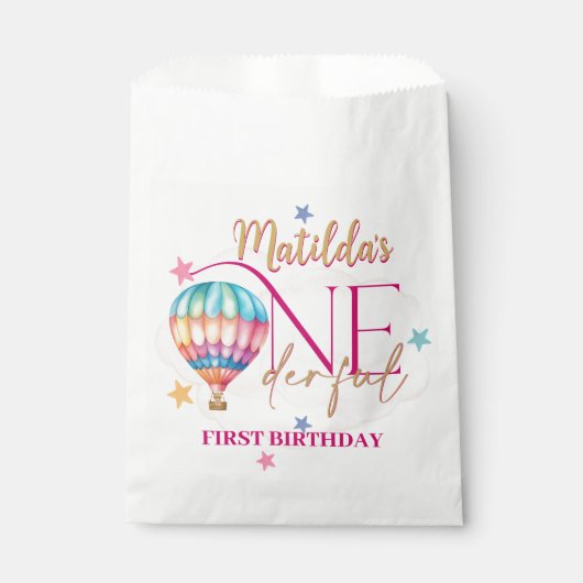 Beer in een ballon witte gunst zakken bedankzakje (Voorkant)