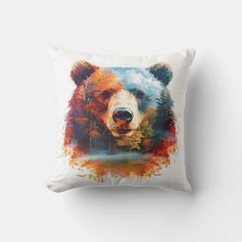 Beer in een herfstbos kussen