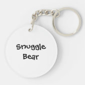 Beer in één hoek sleutelhanger (Achterkant)