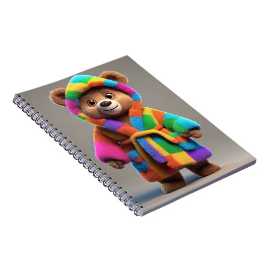 Beer in een kleurrijk gewaad notitieboek (Rechterzijde)