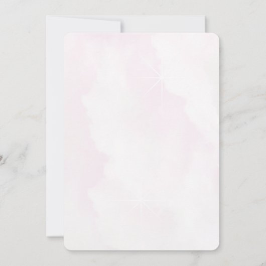 Beer in een Roze Heet Lucht Ballon Uitnodigingen (Achterkant)