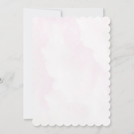 Beer in een Roze Heet Lucht Ballon Uitnodigingen (Achterkant)