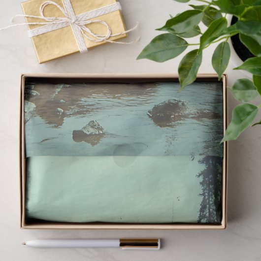 Beer in een stroom decoupage Tissuepapier (Geschenk)