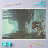 Beer in een stroom decoupage Tissuepapier (Craft)