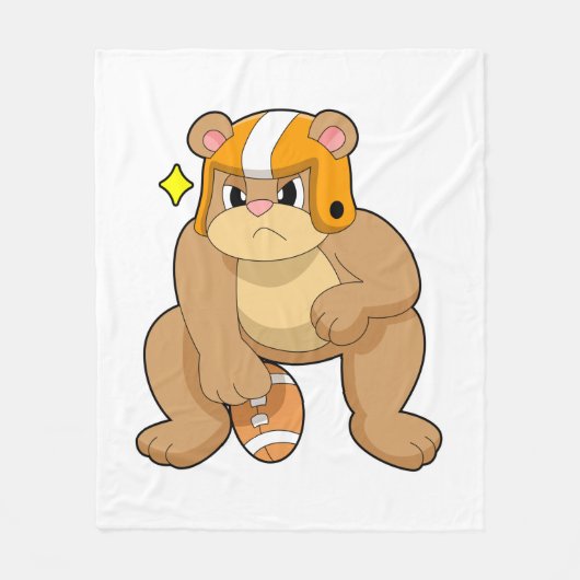 Beer in Football Sport Fleece Deken (Voorkant)