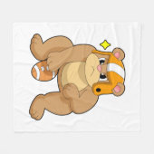 Beer in Football Sport Fleece Deken (Voorkant (Horizontaal))