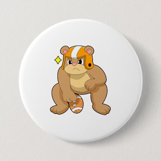 Beer in Football Sport Ronde Button 7,6 Cm (Voorkant)