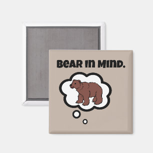 Beer in gedachten - Funny Pun Cartoon Beer Design Magneet