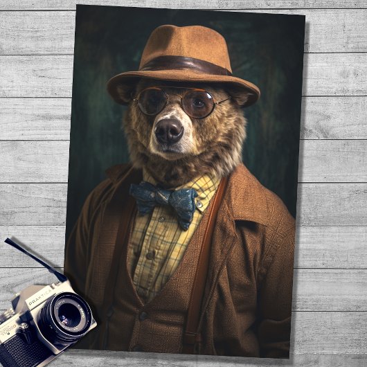 Beer in Gentleman's Clothing 1 Decoupage Paper Tissuepapier