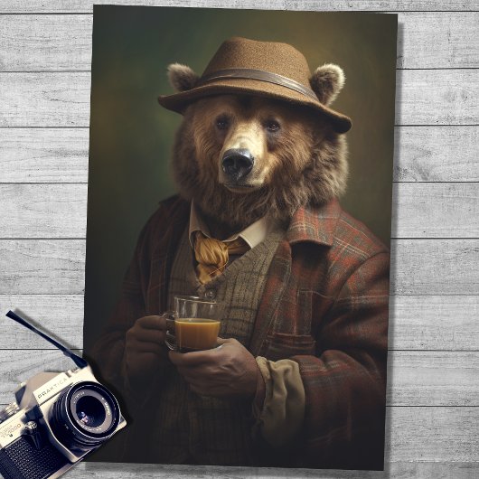 Beer in Gentleman's Clothing 4 Decoupage Paper Tissuepapier