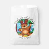 Beer in grasland verjaardag bedankzakje (Voorkant)