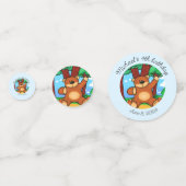 Beer in grasland verjaardag confetti (Achterkanten)