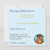 Beer in grasland verjaardag kaart (Achterkant)