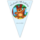 Beer in grasland verjaardag vlaggetjes (Eerste vlag)