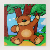 Beer in grassland legpuzzel (Verticaal)