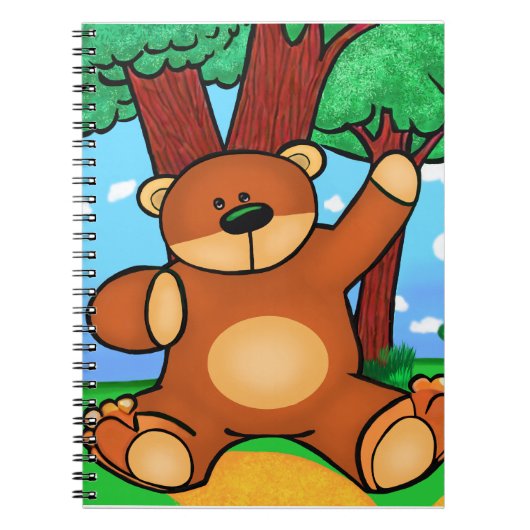 Beer in grassland notitieboek (Voorkant)